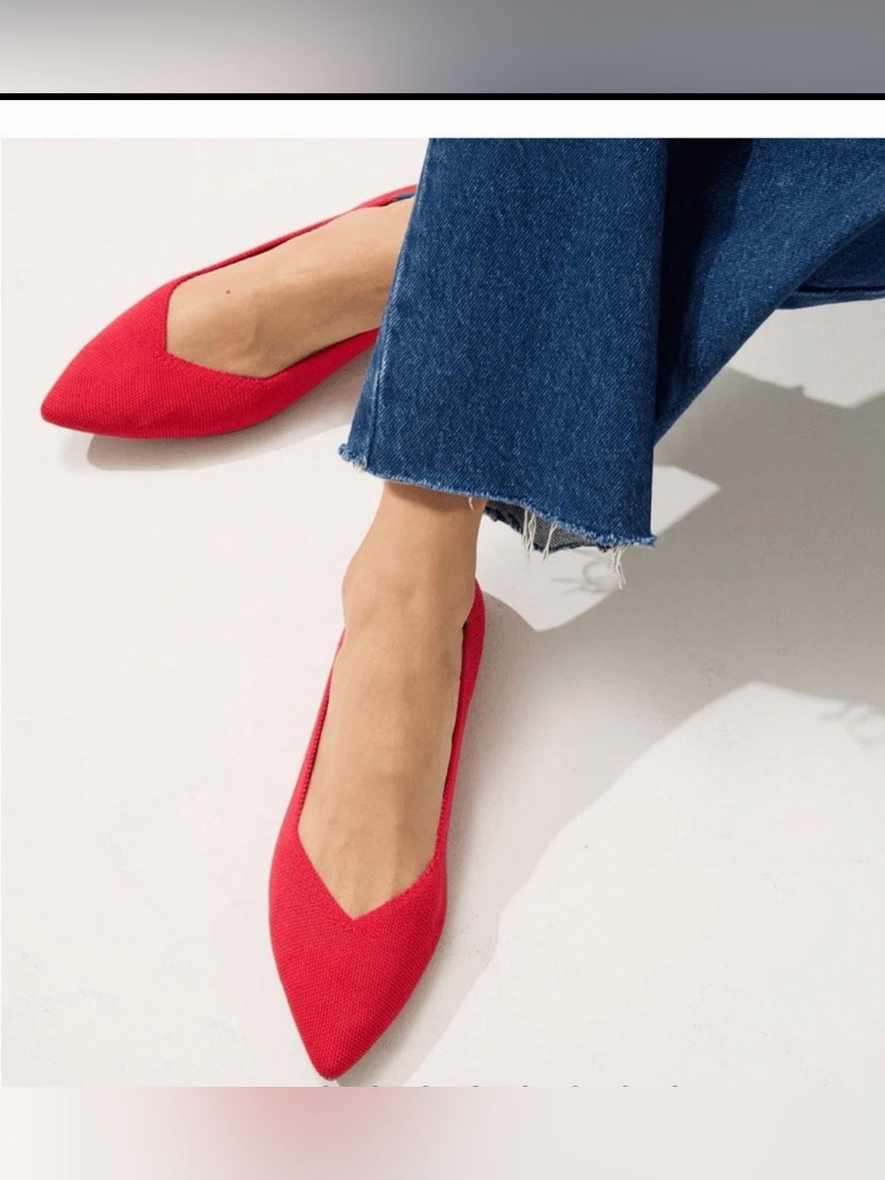 Rothy's The Point Chili Pepper Red Flats